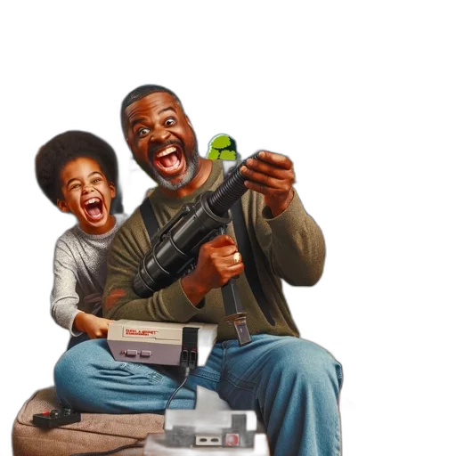 weapon, concept art, photorealistic, pixel art, 3d render, family, enjoys, gaming transparent PNG cut-out