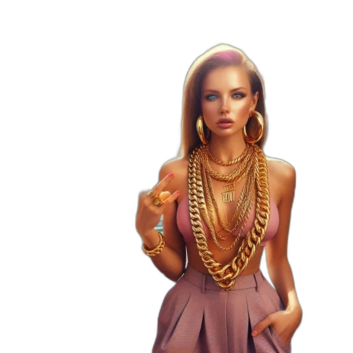 jewelry, dress, fantasy art, photorealistic, pixel art, concept art, golden, earth tones transparent PNG cut-out
