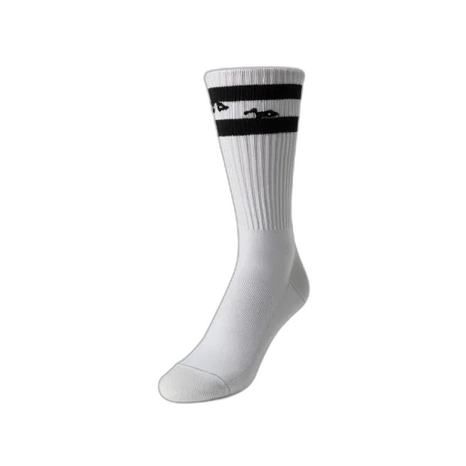 shoes, 3d render, white, athletic, sock, black, stripe, top transparent PNG cut-out