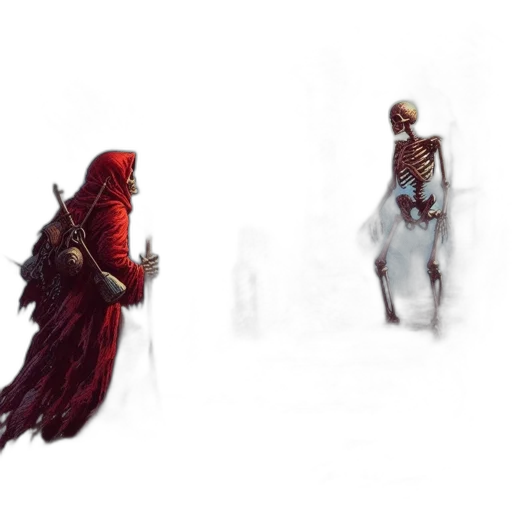 concept art, fantasy art, pixel art, comic book art, snow, fog, fire, forest transparent PNG cut-out