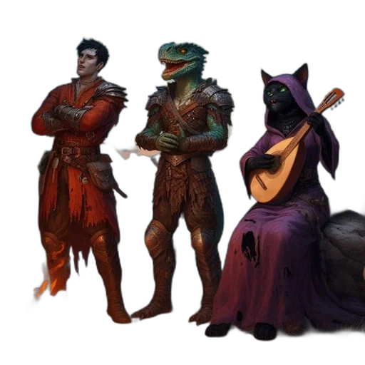 dragon, staff, concept art, fantasy art, pixel art, comic book art, dark, earth tones transparent PNG cut-out
