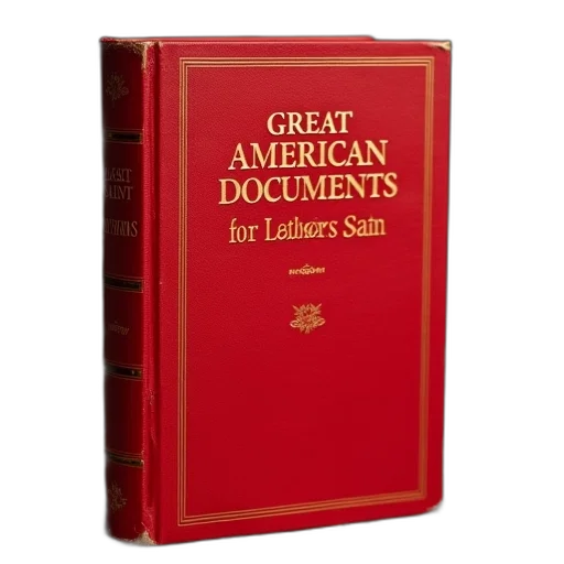 book, cover, red, title, great, american, documents, latters transparent PNG cut-out