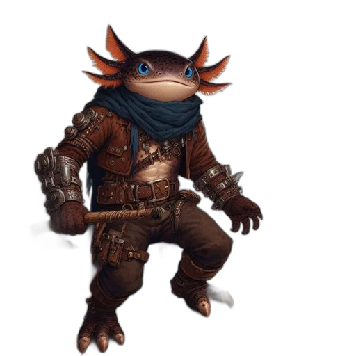 creature, dragon, mask, staff, concept art, fantasy art, 3d render, pixel art transparent PNG cut-out