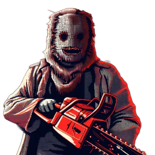 mask, robot, creature, animal, pixel art, concept art, comic book art, 3d render transparent PNG cut-out