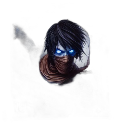 mask, face, hair, creature, fantasy art, concept art, comic book art, anime transparent PNG cut-out