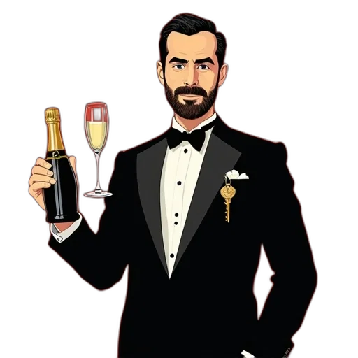 staff, cartoon, concept art, pixel art, comic book art, stylized, illustration, man transparent PNG cut-out