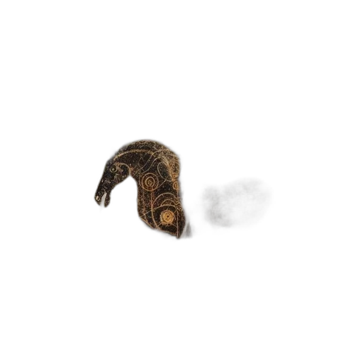animal, dragon, hair, creature, photorealistic, concept art, 3d render, fog transparent PNG cut-out