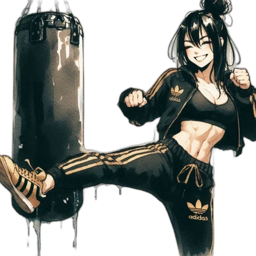 weapon, concept art, comic book art, anime, watercolor, monochrome, dark, animated transparent PNG cut-out