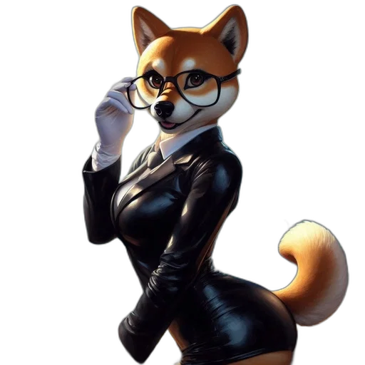 staff, jacket, dress, animal, concept art, 3d render, pixel art, cartoon transparent PNG cut-out