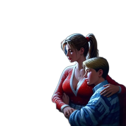 jacket, face, weapon, robot, pixel art, cyberpunk, concept art, photorealistic transparent PNG cut-out