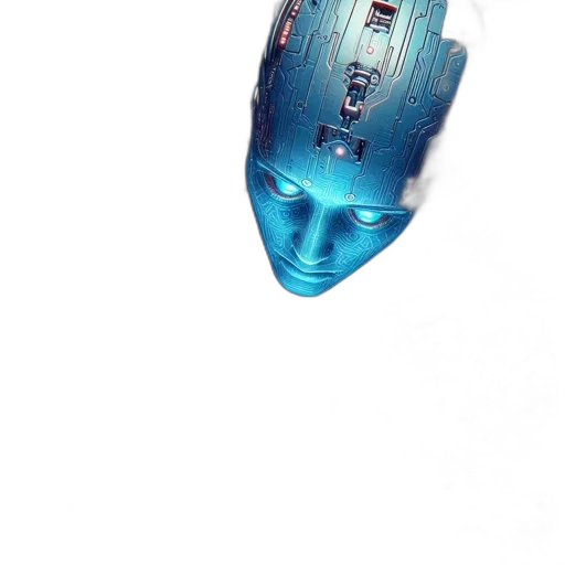 mask, robot, jewelry, bottle, 3d render, cyberpunk, photorealistic, vaporwave transparent PNG cut-out