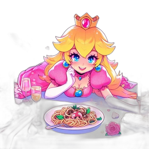 food, crown, pixel art, concept art, vaporwave, anime, colorful, pastel transparent PNG cut-out