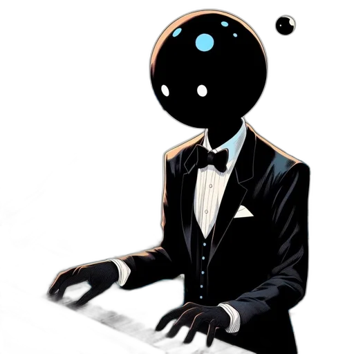 robot, staff, mask, face, concept art, comic book art, pixel art, cartoon transparent PNG cut-out
