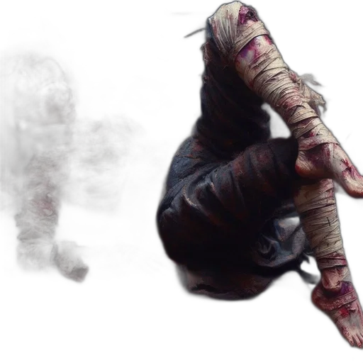 creature, mask, staff, weapon, concept art, 3d render, photorealistic, fantasy art transparent PNG cut-out