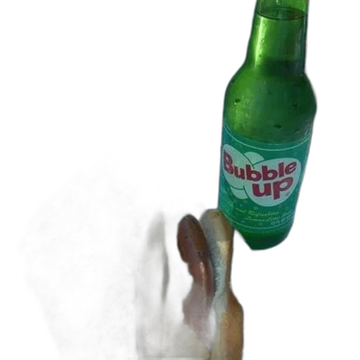 bottle, weapon, staff, food, 3d render, photorealistic, concept art, vaporwave transparent PNG cut-out