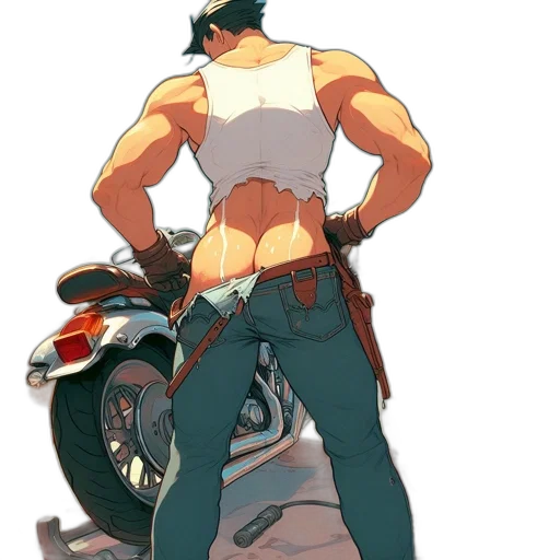 jacket, weapon, concept art, watercolor, comic book art, cartoon, golden, earth tones transparent PNG cut-out