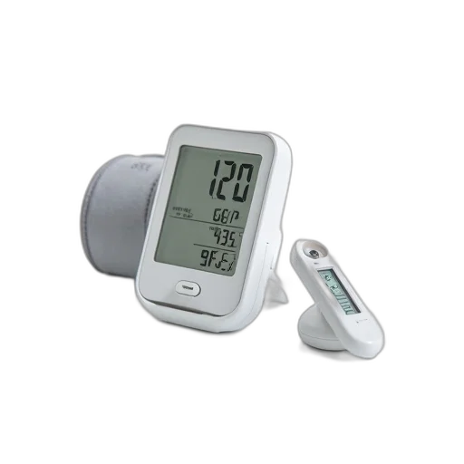 white, blood, pressure, monitor, digital, display, showing, 120 transparent PNG cut-out