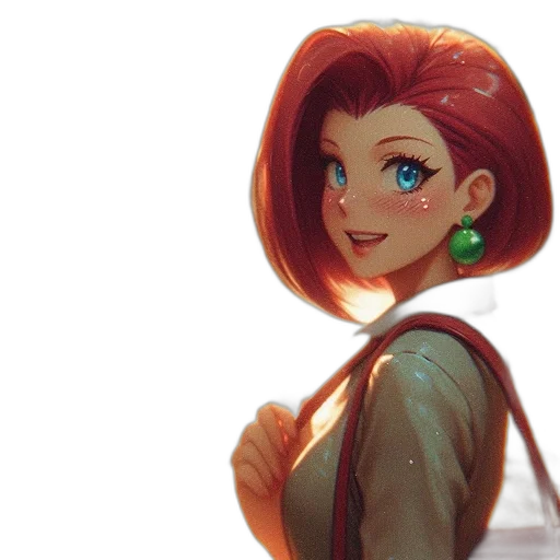 face, jacket, staff, dress, concept art, anime, fantasy art, comic book art transparent PNG cut-out