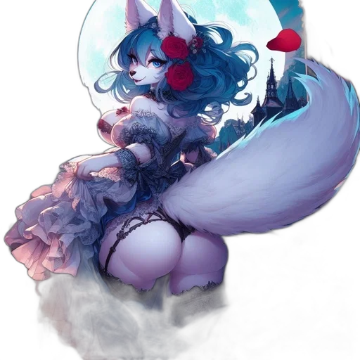 dress, staff, mask, hat, fantasy art, concept art, pixel art, anime transparent PNG cut-out