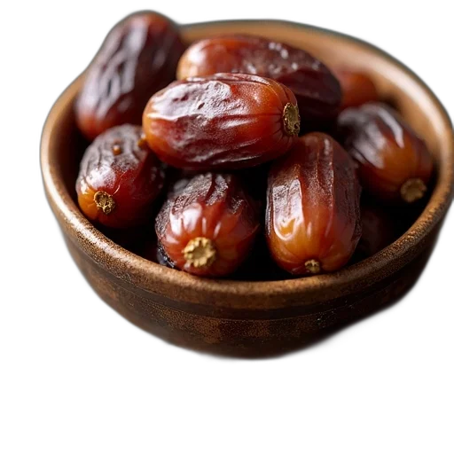 food, crown, animal, photorealistic, 3d render, bowl, filled, dates transparent PNG cut-out