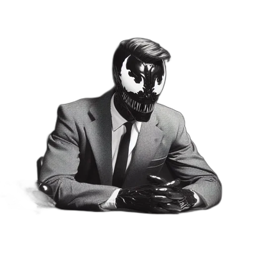 mask, jacket, animal, robot, concept art, individual, wearing, formal transparent PNG cut-out