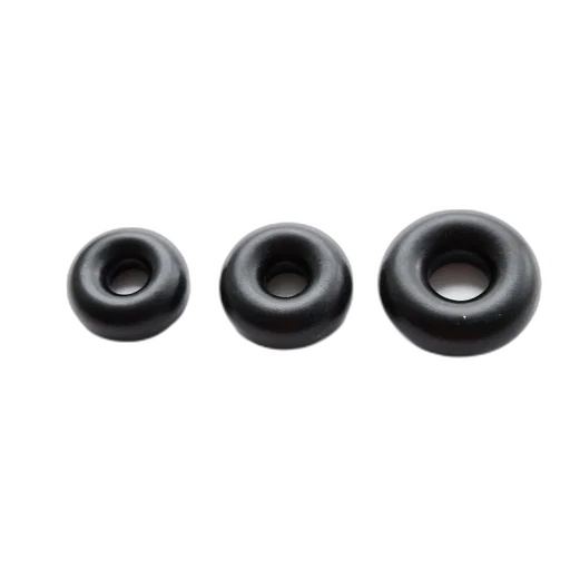 jewelry, set, four, black, rubber, grommets, different, sizes transparent PNG cut-out