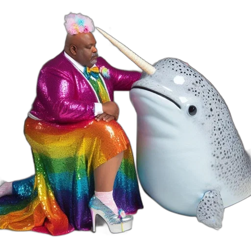 umbrella, animal, creature, staff, vaporwave, underwater, individual, elaborate transparent PNG cut-out