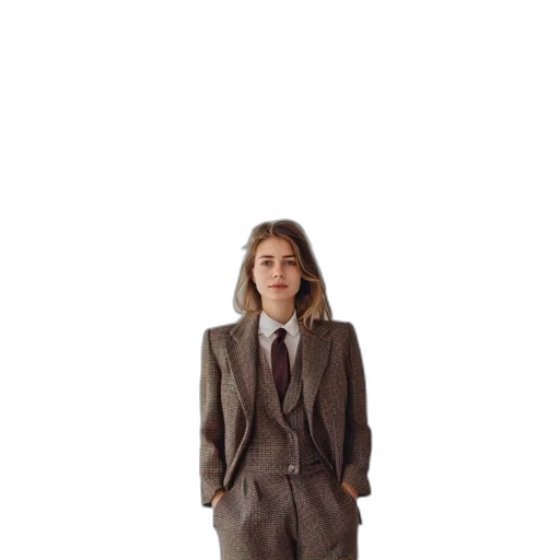 jacket, dress, staff, face, concept art, photorealistic, 3d render, oil painting transparent PNG cut-out