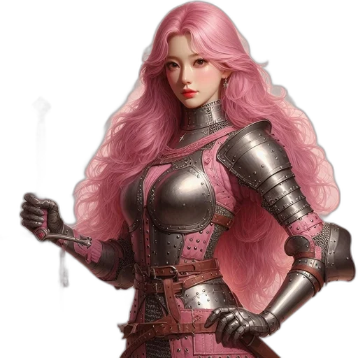 sword, fantasy art, concept art, comic book art, photorealistic, red, female, figure transparent PNG cut-out