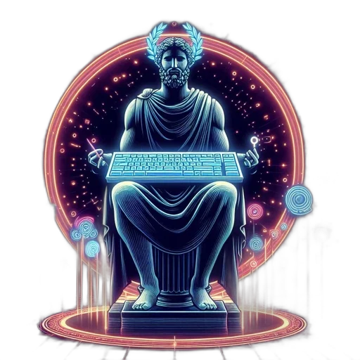 furniture, vaporwave, concept art, 3d render, neon-lit, futuristic, figure, keyboard transparent PNG cut-out