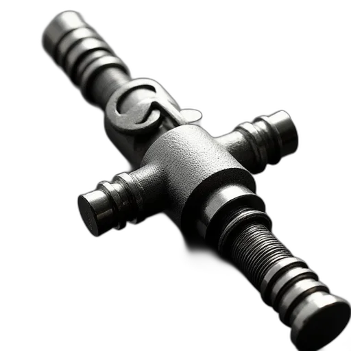 weapon, staff, sword, robot, 3d render, concept art, photorealistic, jaw transparent PNG cut-out