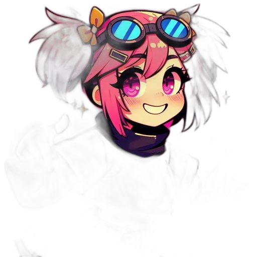 staff, mask, face, concept art, pixel art, cyberpunk, anime, neon transparent PNG cut-out
