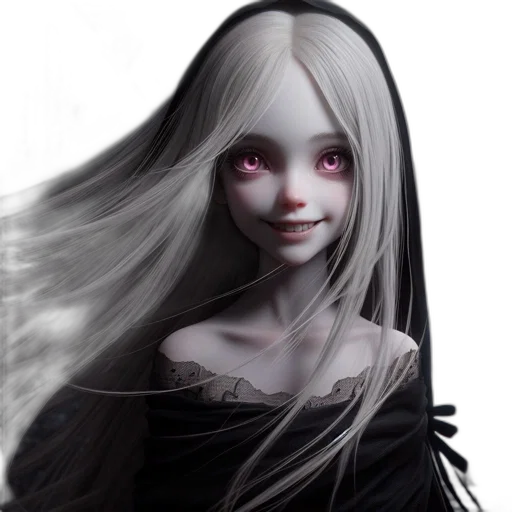 creature, face, hair, mask, fantasy art, concept art, photorealistic, 3d render transparent PNG cut-out