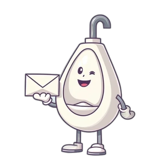 animal, robot, concept art, 3d render, white, urinal, character, holding transparent PNG cut-out