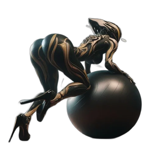jewelry, concept art, 3d render, cyberpunk, fantasy art, alien, futuristic, figure transparent PNG cut-out