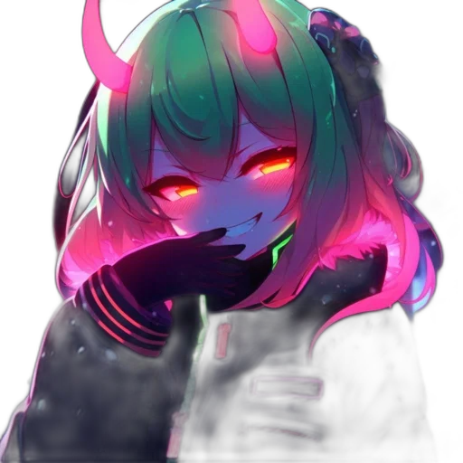 mask, creature, face, dragon, vaporwave, concept art, cyberpunk, pixel art transparent PNG cut-out
