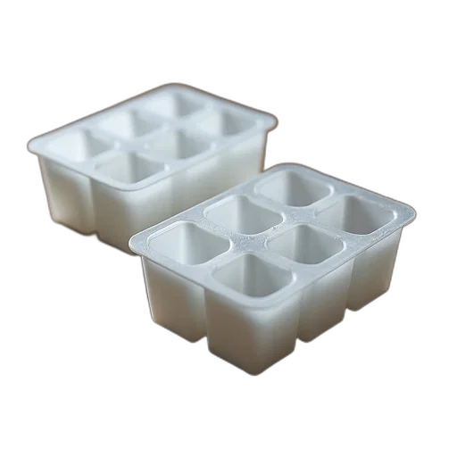 food, furniture, 3d render, two, ice, cube, trays, wood transparent PNG cut-out