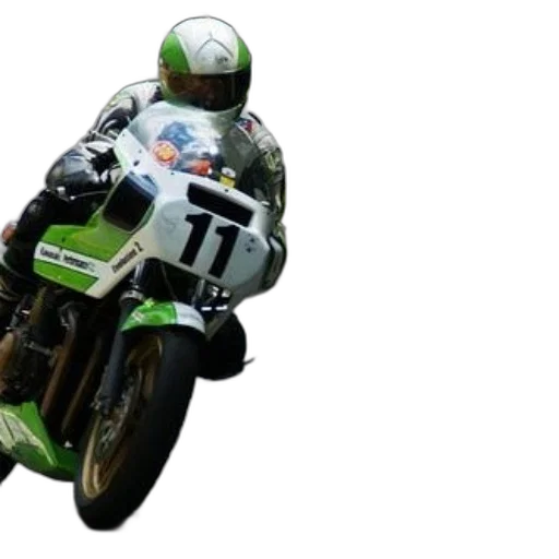photorealistic, 3d render, concept art, motorcycle, racer, wearing, white, green transparent PNG cut-out