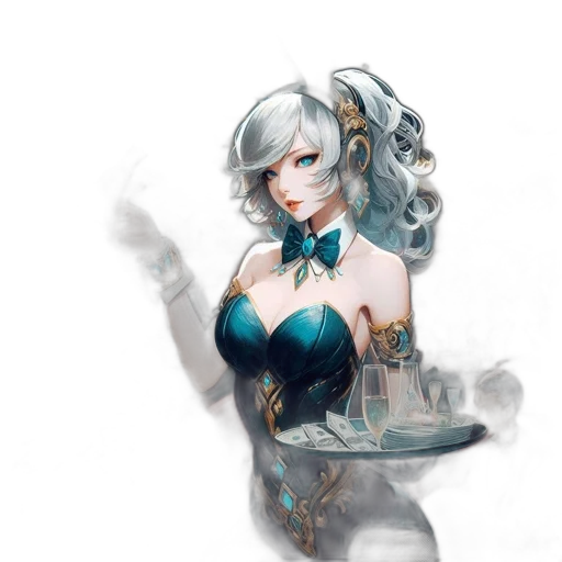 dress, staff, jewelry, mask, fantasy art, concept art, anime, pixel art transparent PNG cut-out