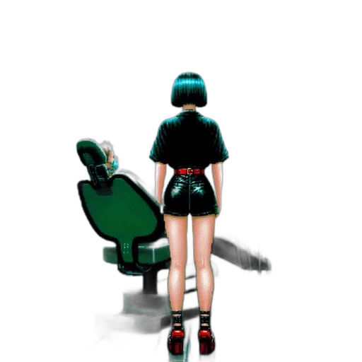 furniture, robot, dress, staff, 3d render, concept art, pixel art, cyberpunk transparent PNG cut-out