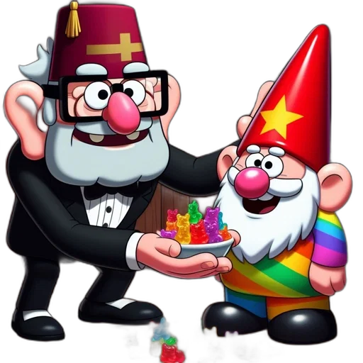 hat, staff, crown, concept art, cartoon, 3d render, pixel art, two transparent PNG cut-out