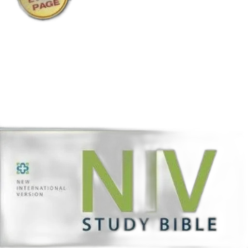 image, shows, cover, niv, study, bible, blue, background transparent PNG cut-out