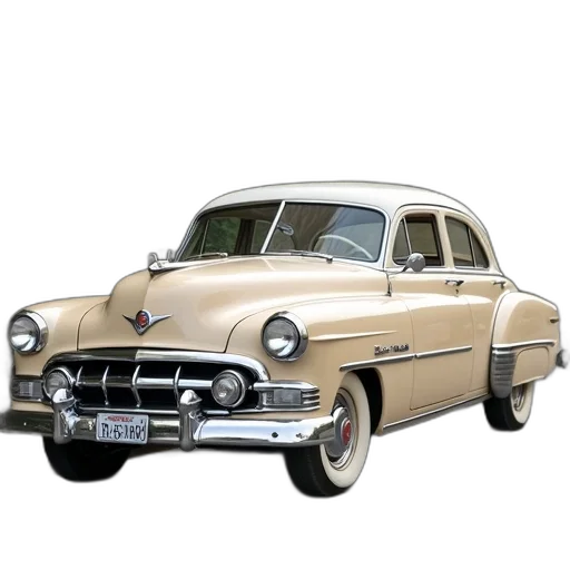 car, photorealistic, 3d render, vintage, beige, white, color, scheme transparent PNG cut-out