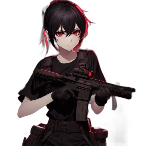 weapon, staff, animal, face, anime, pixel art, concept art, cyberpunk transparent PNG cut-out