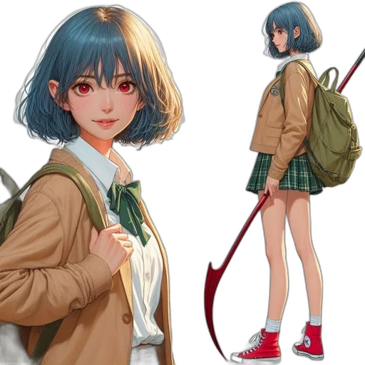 jacket, concept art, anime, 3d render, photorealistic, blue, pastel, colorful transparent PNG cut-out