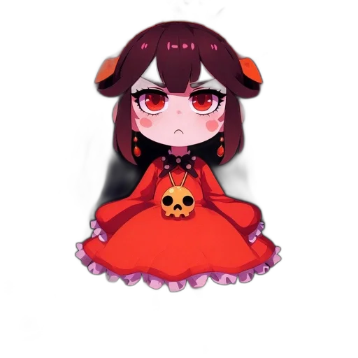 creature, mask, dress, crown, pixel art, anime, cartoon, concept art transparent PNG cut-out