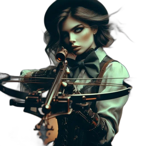 weapon, staff, jacket, comic book art, concept art, pixel art, fantasy art, individual transparent PNG cut-out