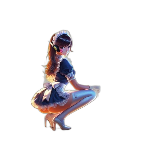 dress, crown, robot, mask, concept art, 3d render, pixel art, anime transparent PNG cut-out
