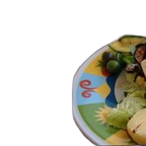 food, 3d render, two, plates, one, pizza-like, dish, another transparent PNG cut-out