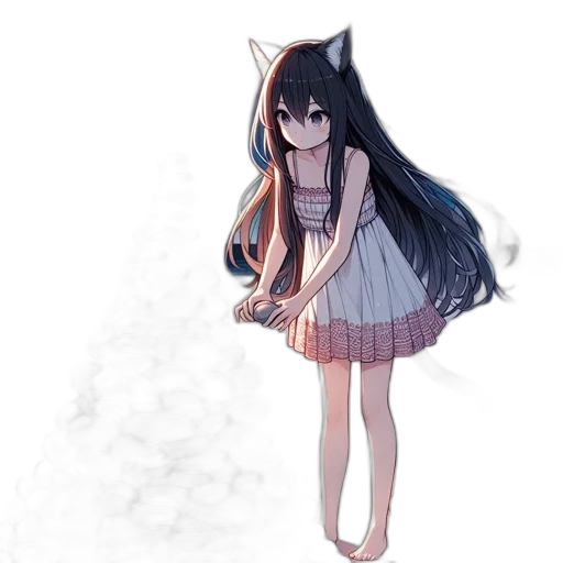 dress, creature, mask, staff, anime, pixel art, concept art, fantasy art transparent PNG cut-out